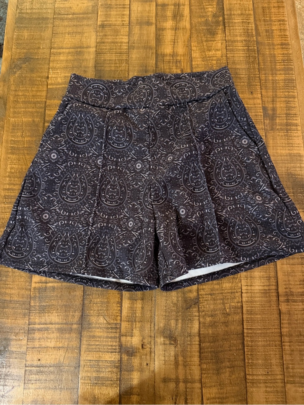 Lucky & Blessed Black Paisley Athletic Shorts